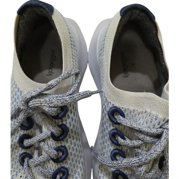 Allbirds Tree Dasher 2 Blue and White Knit Sneakers - Picture 7 of 10